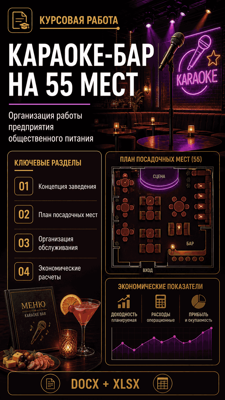 Превью материала «Организация работы караоке бара на 55 посадочных мест»